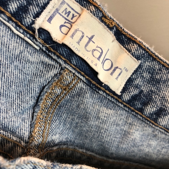 Vintage 80's Acid Washed Denim Skirt - Picture 2 of 3